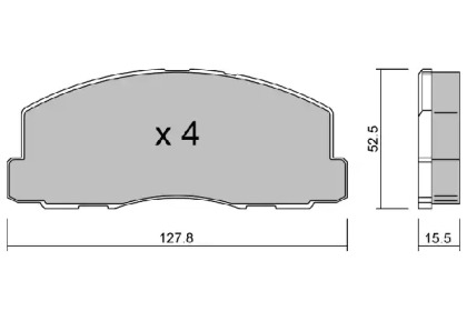 Комплект тормозных колодок (AISIN: BPMI-1903)